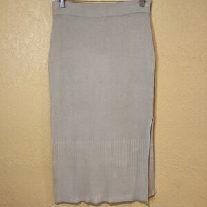 Alp n Rock ANR+ Ida Ribbed Midi Skirt in Beige, Size Small